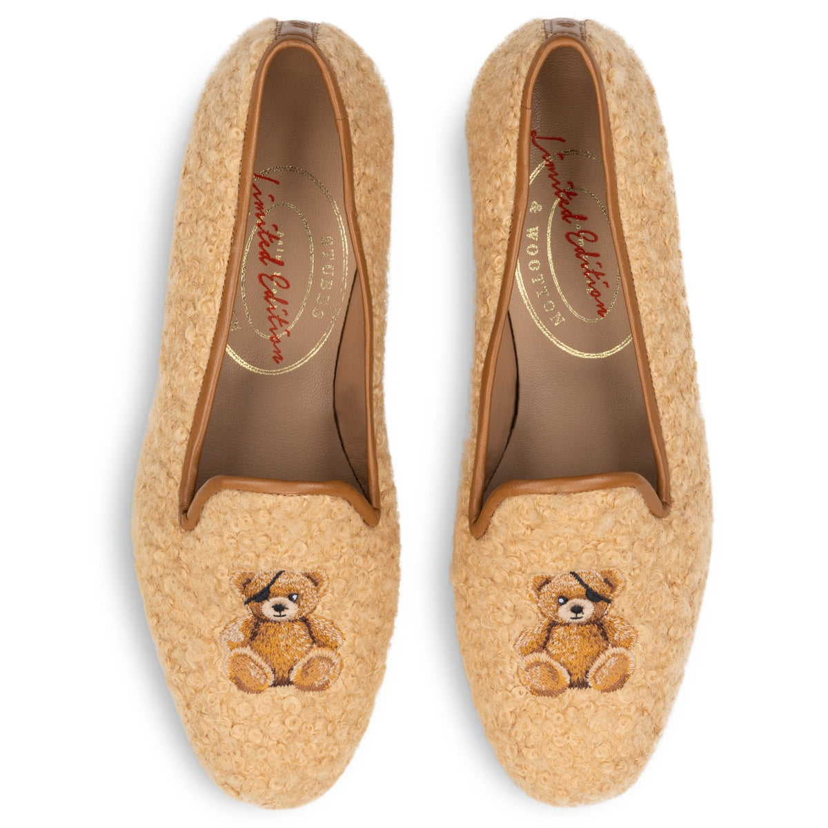 Our Teddy Oatmeal Bouclé Slipper (Women) item is photographed here against a white background.
