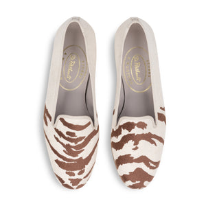 Tigre Espresso Linen Slipper