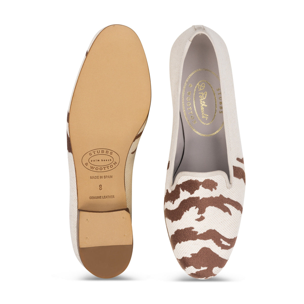 Tigre Espresso Linen Slipper