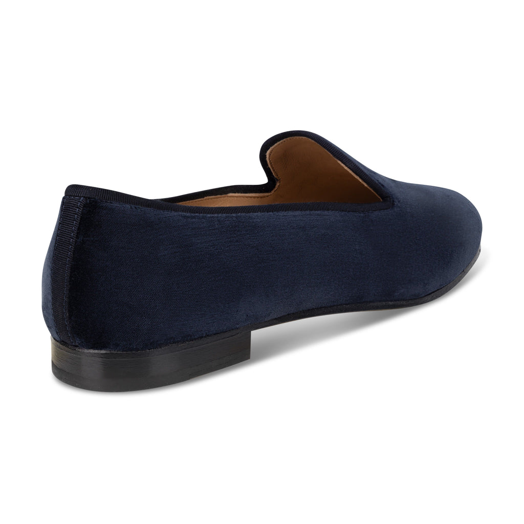 Men's Shark Navy Velvet Slipper