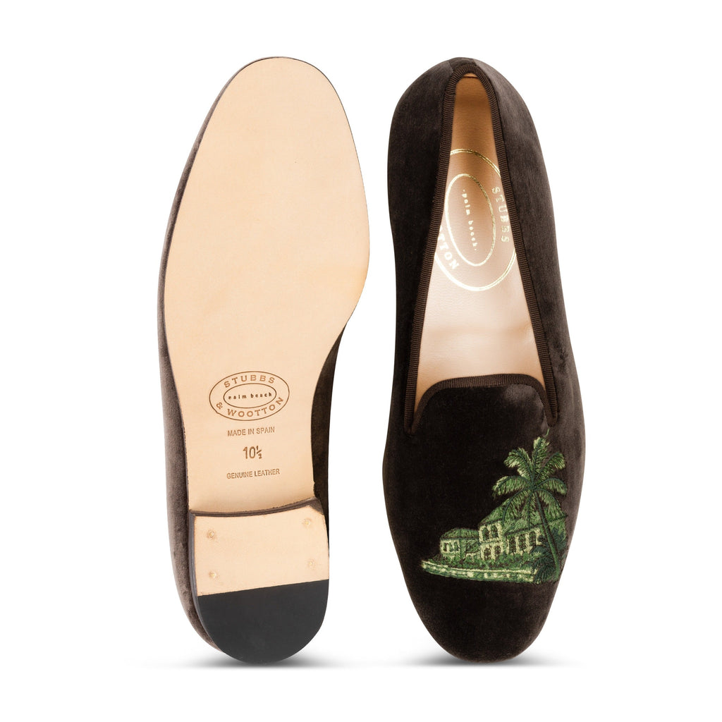 Men's Montego Bay Espresso Velvet Slipper
