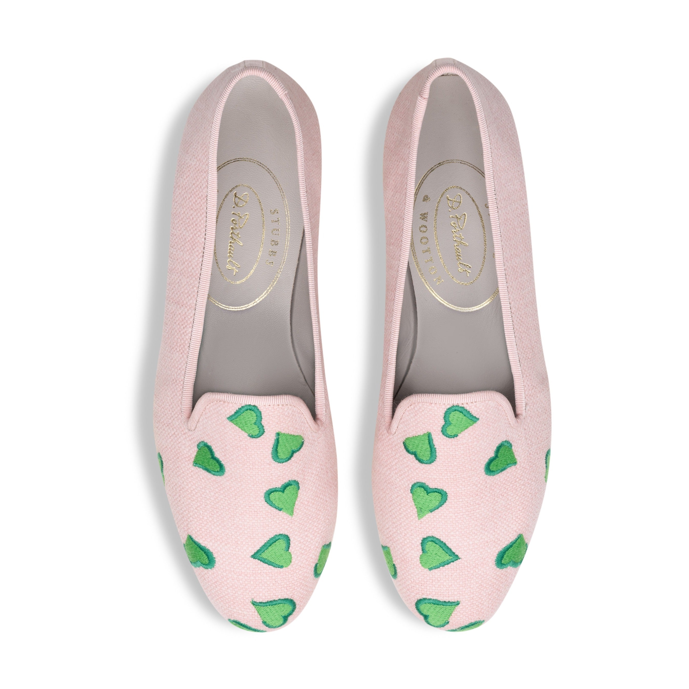 Hearts Bloom Linen Slipper