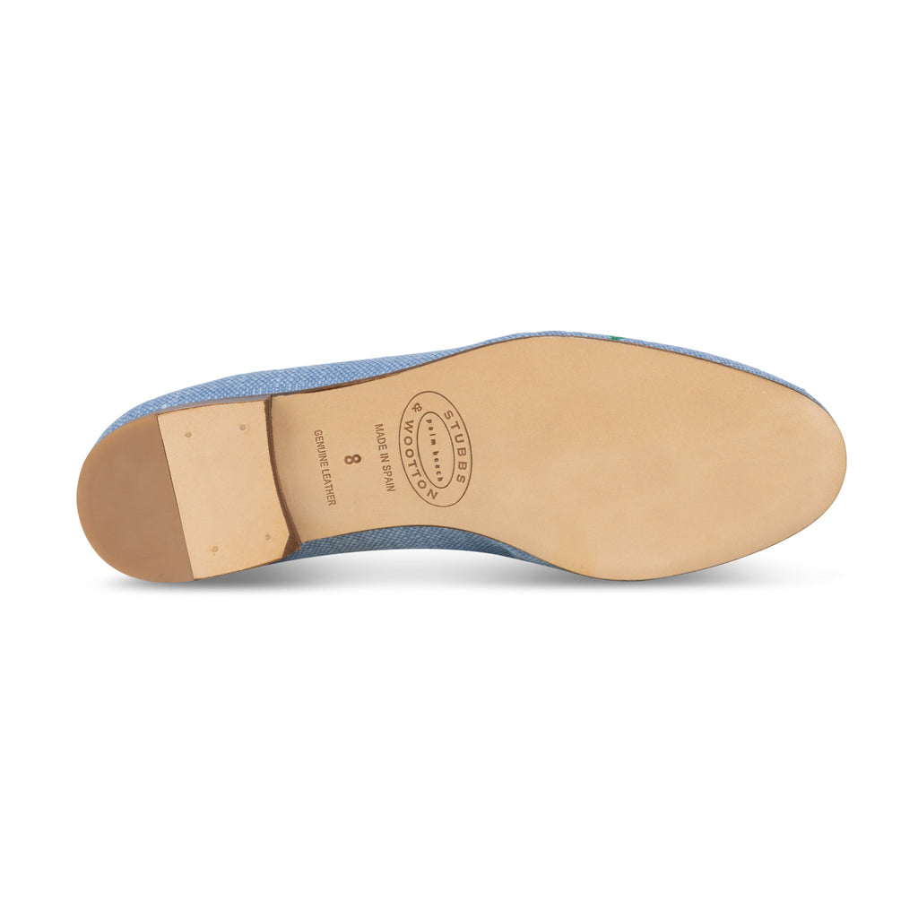 Hearts Chambray Linen Slipper