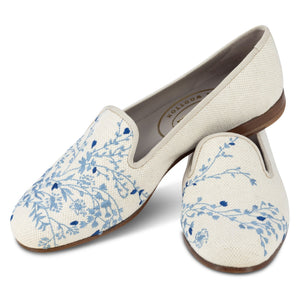 Fleurs Flax Linen Slipper