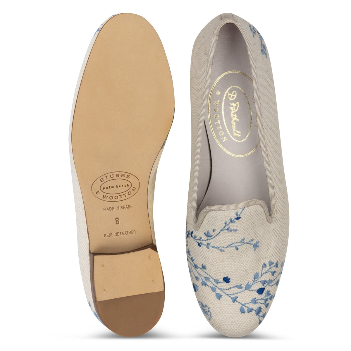 Fleurs Flax Linen Slipper