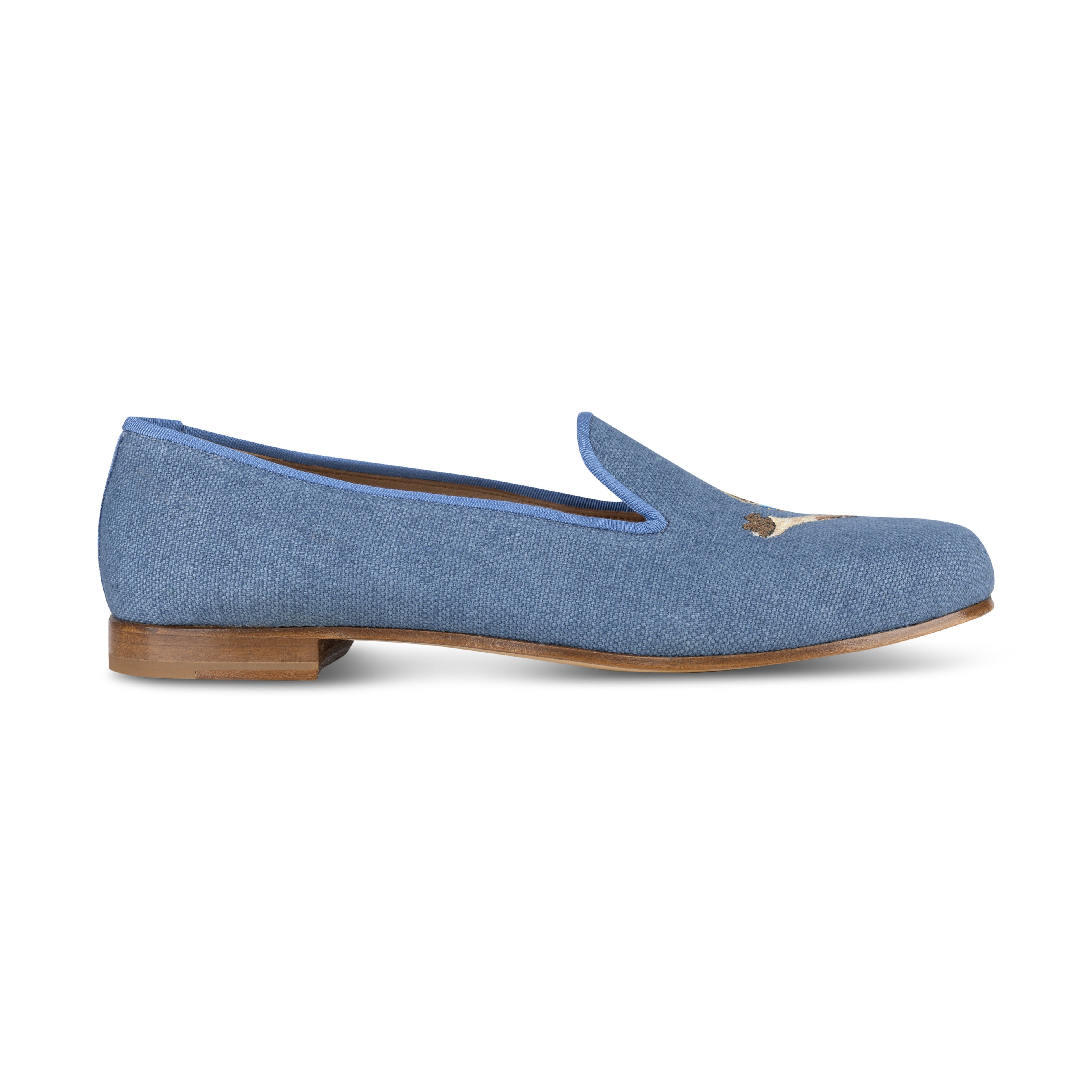 Men's Caviar Marine Linen Slipper