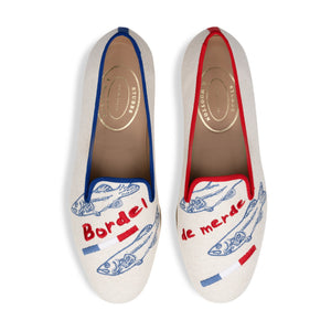 Graphic Flax Slipper