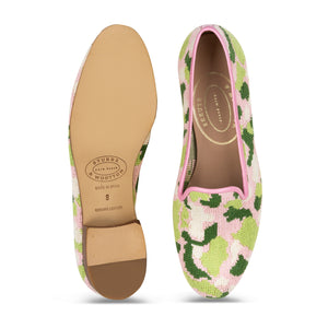Hidden Palm Needlepoint Slipper
