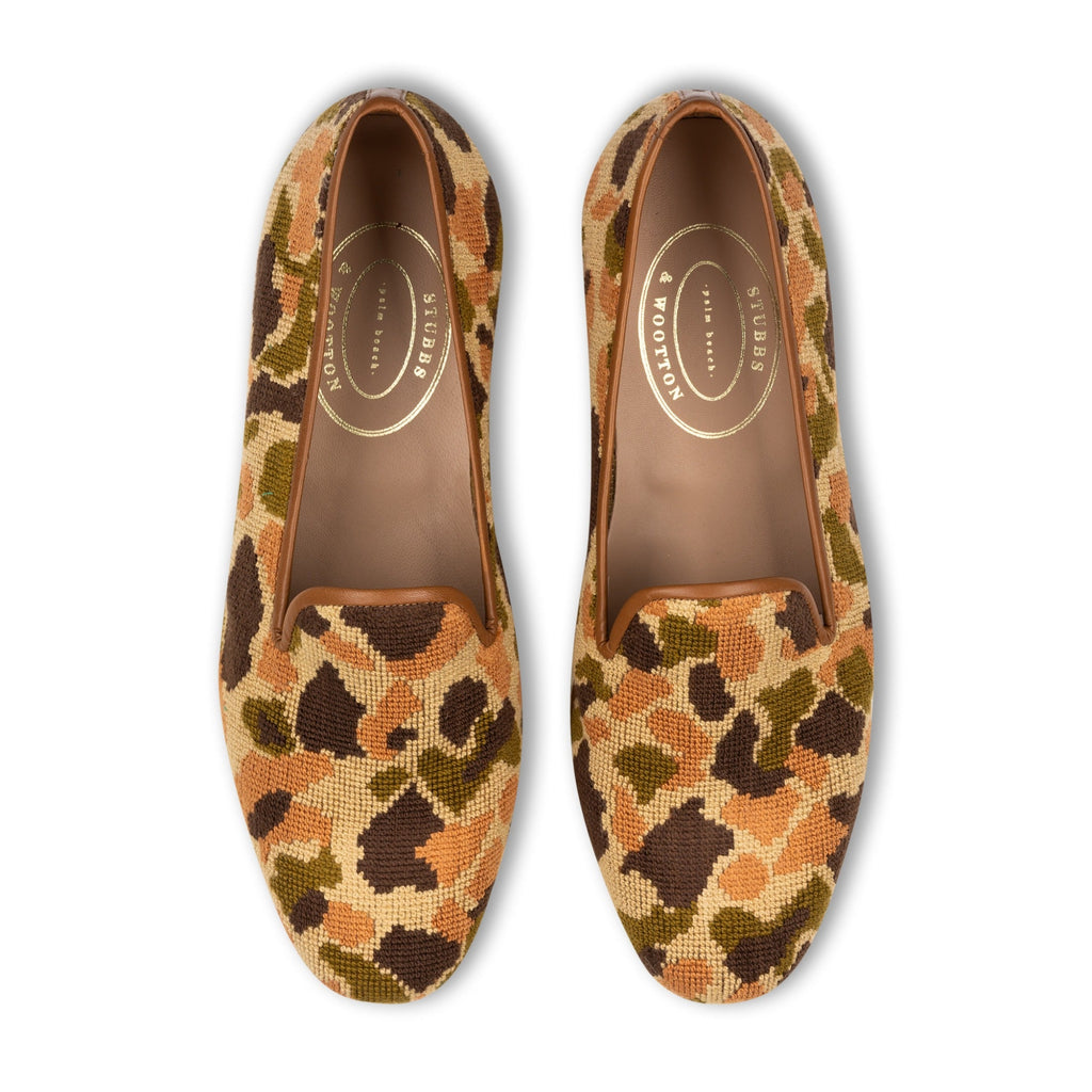 Our Hidden Dune Needlepoint Slipper (Women) item is photographed here against a white background.