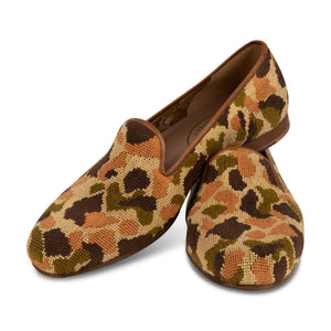 Our Hidden Dune Needlepoint Slipper (Women) item is photographed here against a white background.