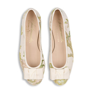 Our Jardin Ivory Silk Ballerina (Woman) item is photographed here against a white background.