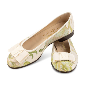 Our Jardin Ivory Silk Ballerina (Woman) item is photographed here against a white background.