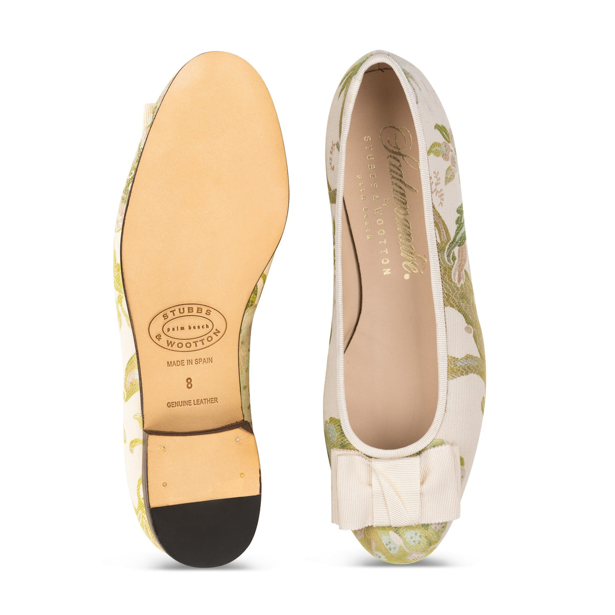 Our Jardin Ivory Silk Ballerina (Woman) item is photographed here against a white background.