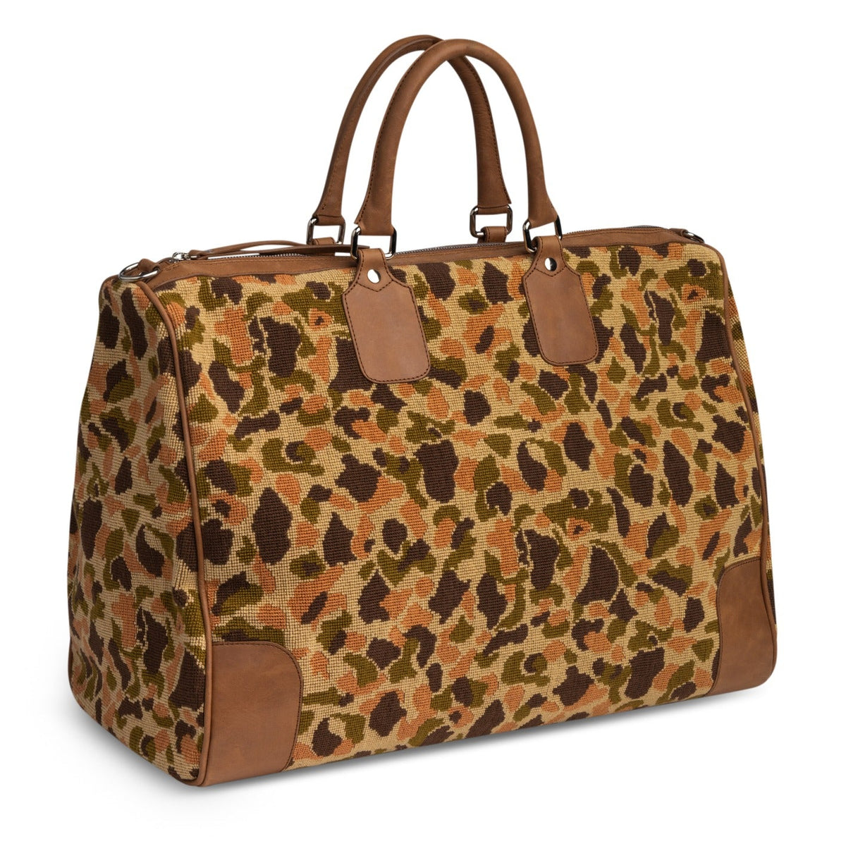 Our Hidden Dune Needlepoint Weekender item is photographed here against a white background.