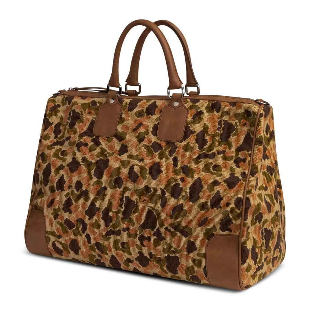 Our Hidden Dune Needlepoint Weekender item is photographed here against a white background.