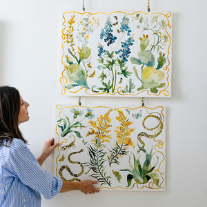 inslee watercolor texas wildflower snakes flowers butterflies