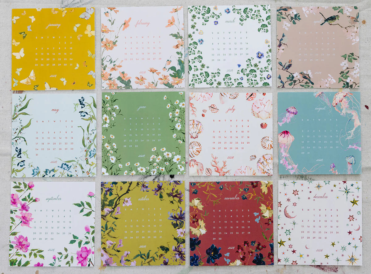 2026 Desk Calendar in the Mariposa Box