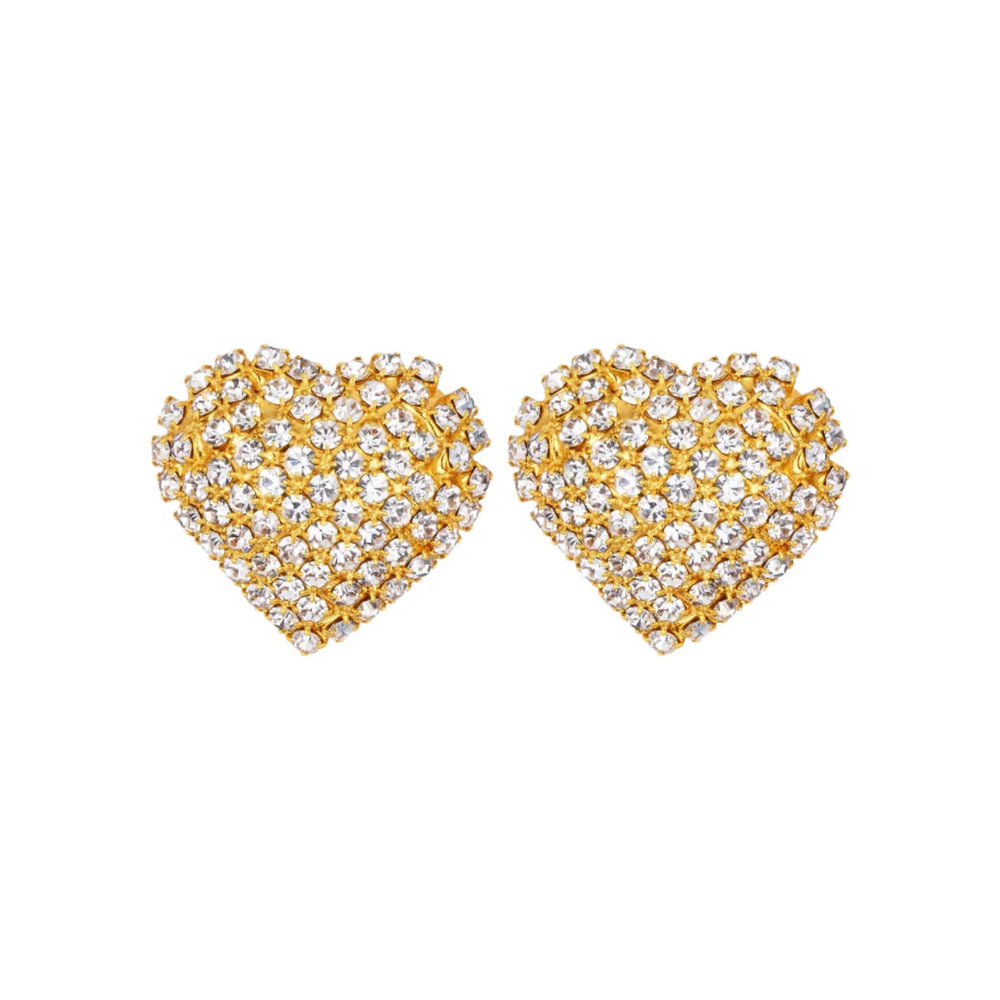Christa Earrings in Crystal Antique Gold