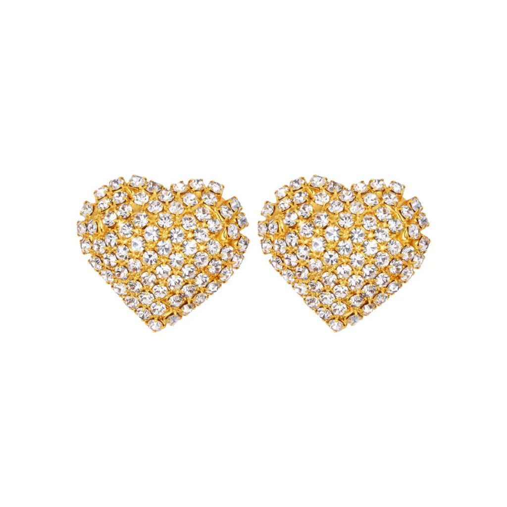 Christa Earrings in Crystal Antique Gold