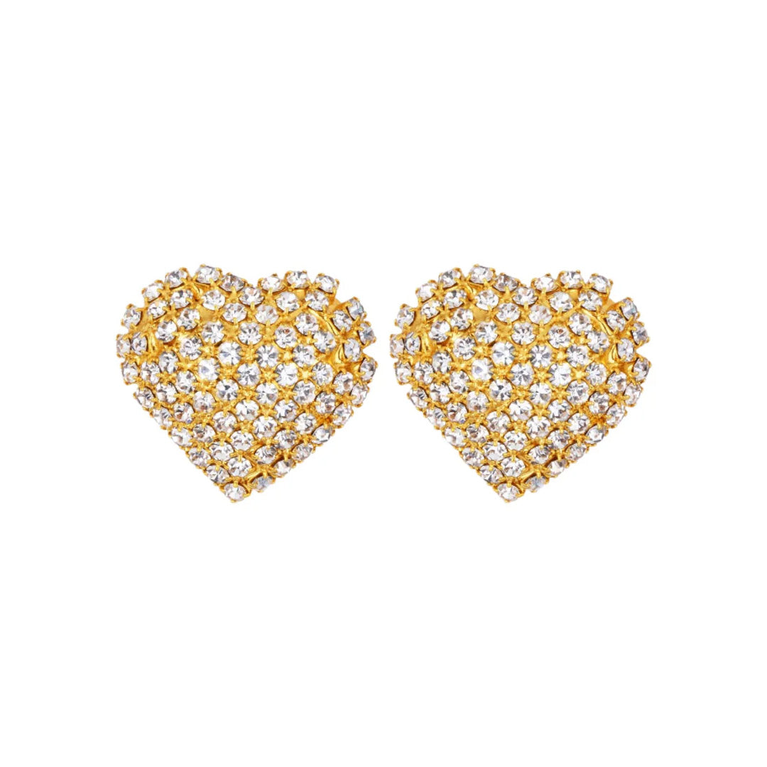 Christa Earrings in Crystal Antique Gold