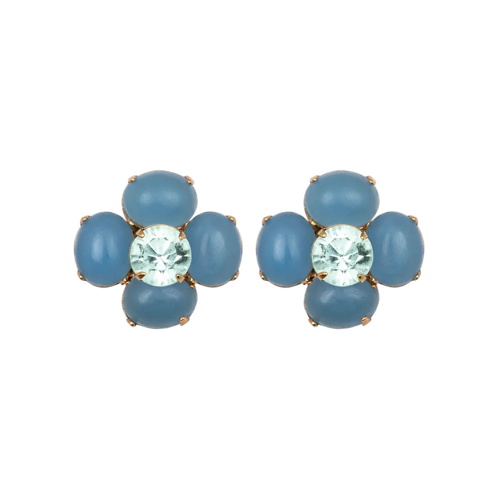 Quinn Earrings in Blue Chalcedony