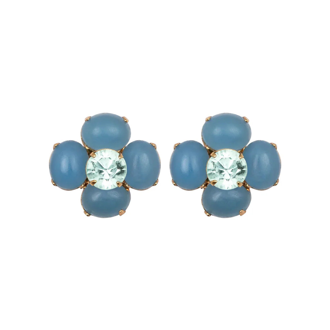 Quinn Earrings in Blue Chalcedony