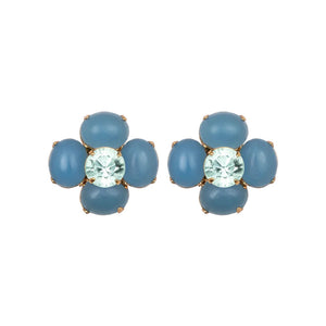 Quinn Earrings in Blue Chalcedony