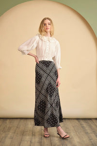Suki Skirt in Aces Wild Black
