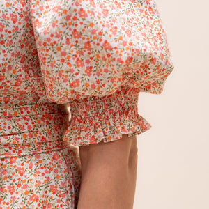 Women's Bonjour Dress in Peach Floral