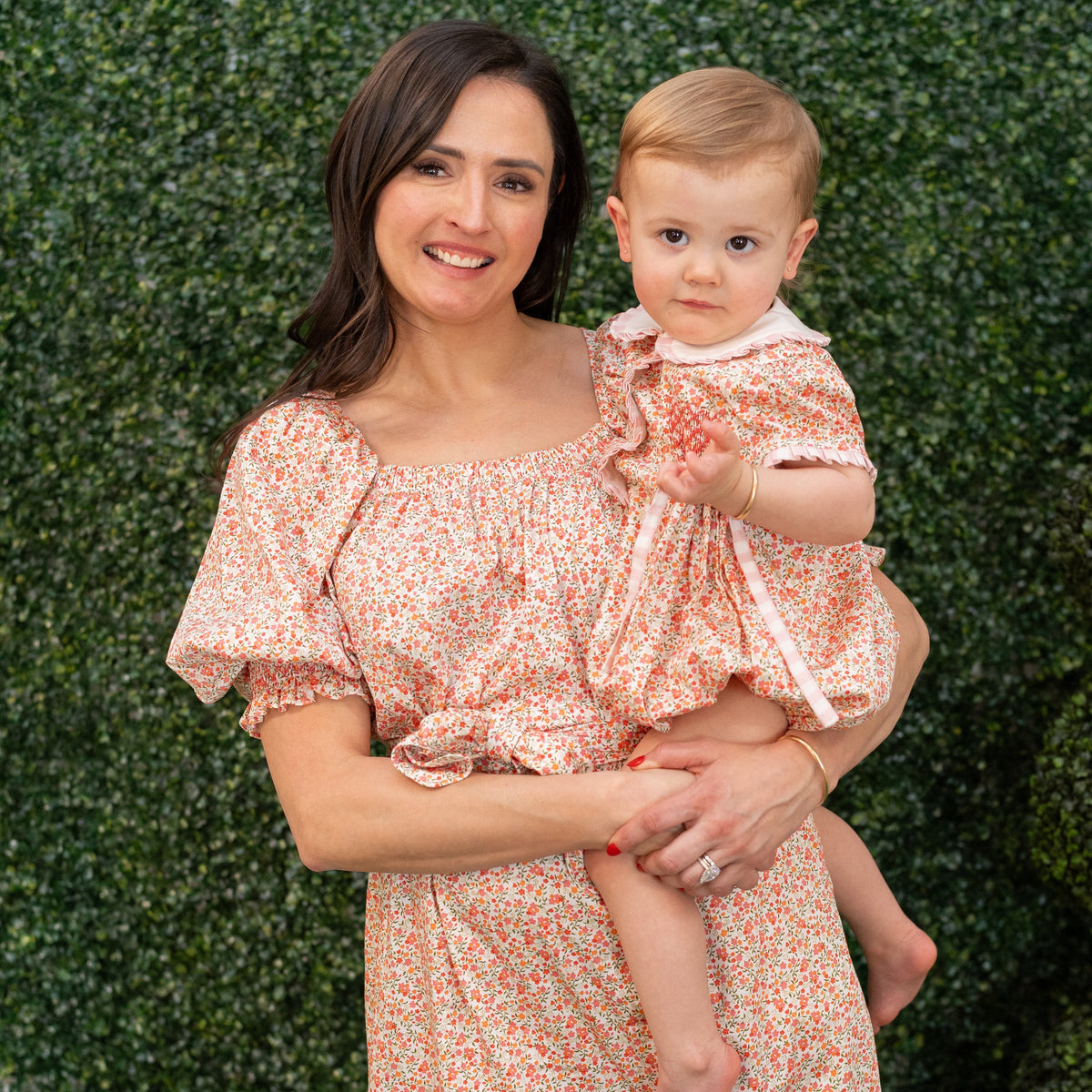 Women's Bonjour Dress in Peach Floral