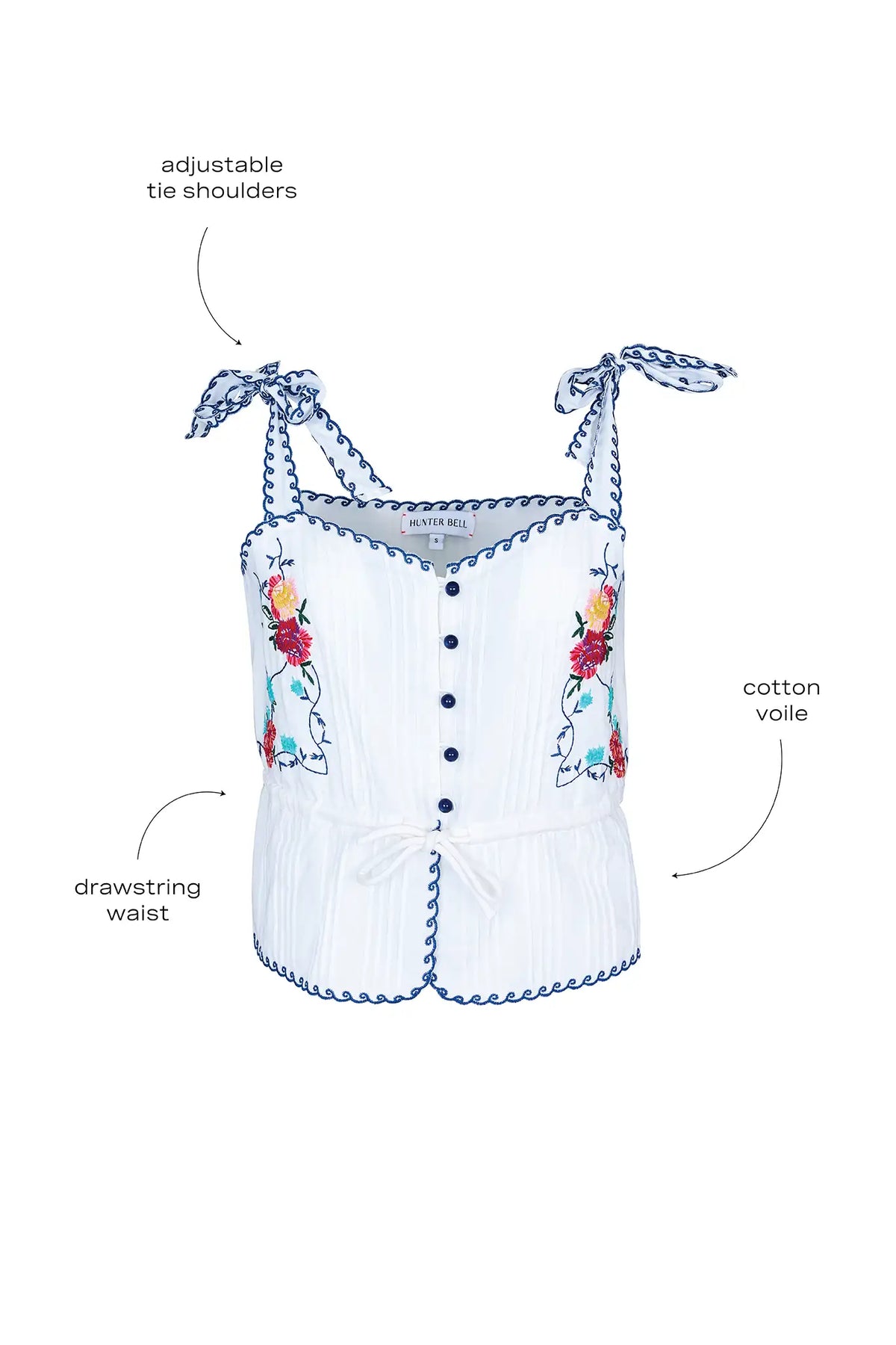 Paisley Top in Multi Embroidery