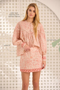 Naya Top in Rosewater Floral