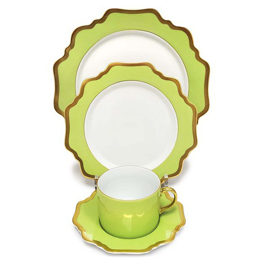 Anna's Palette Tea Saucer in Summer Green