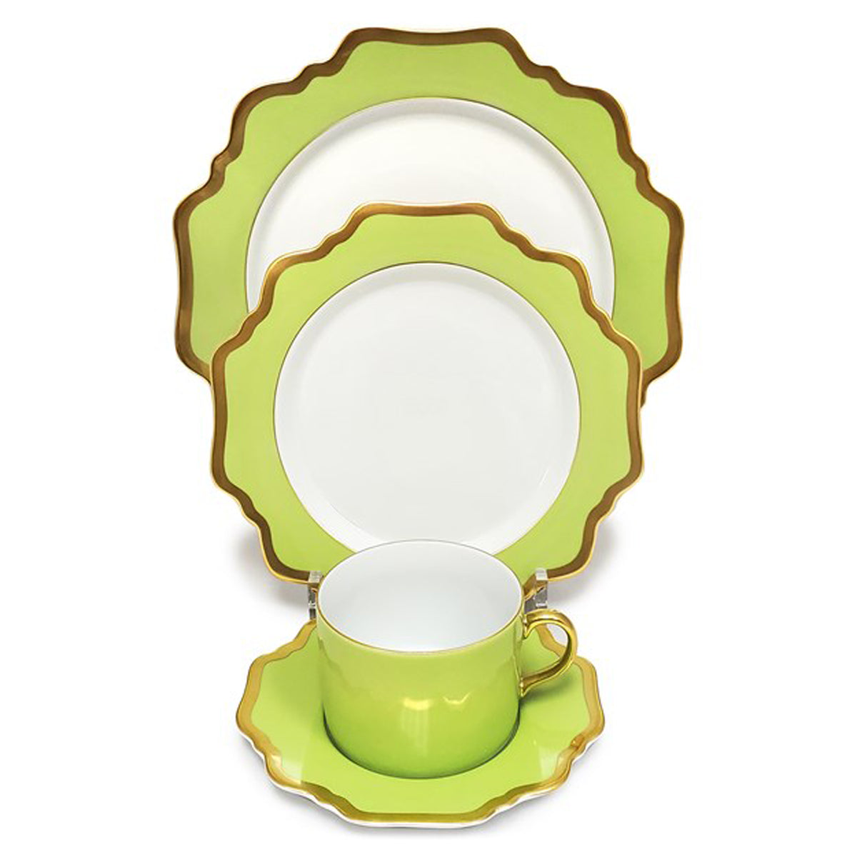 Anna's Palette Tea Saucer in Summer Green