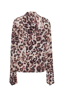 Sundance Top in Abstract Cheetah Ivory