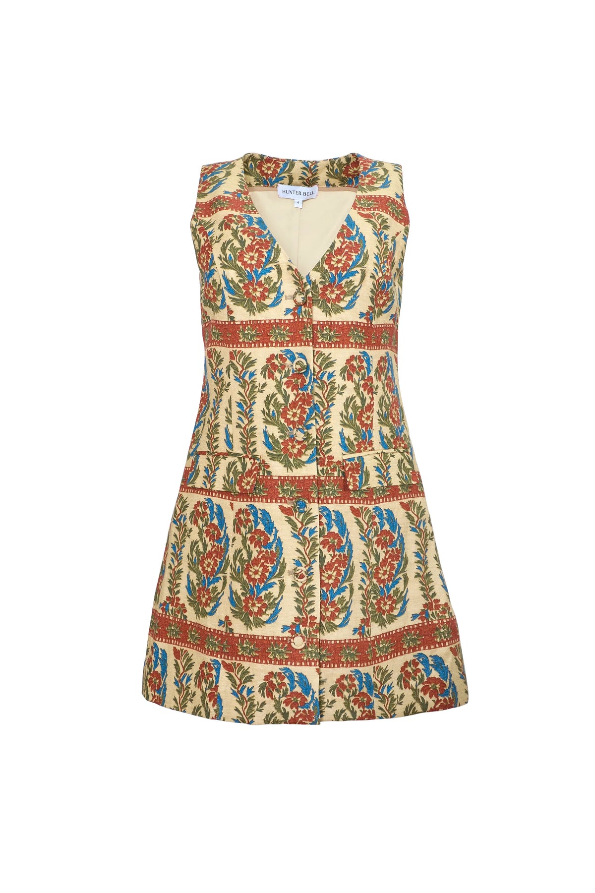 The Suni Dress in Amber Glen Cream.