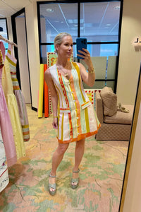 Suni Dress in Abstract Stripe