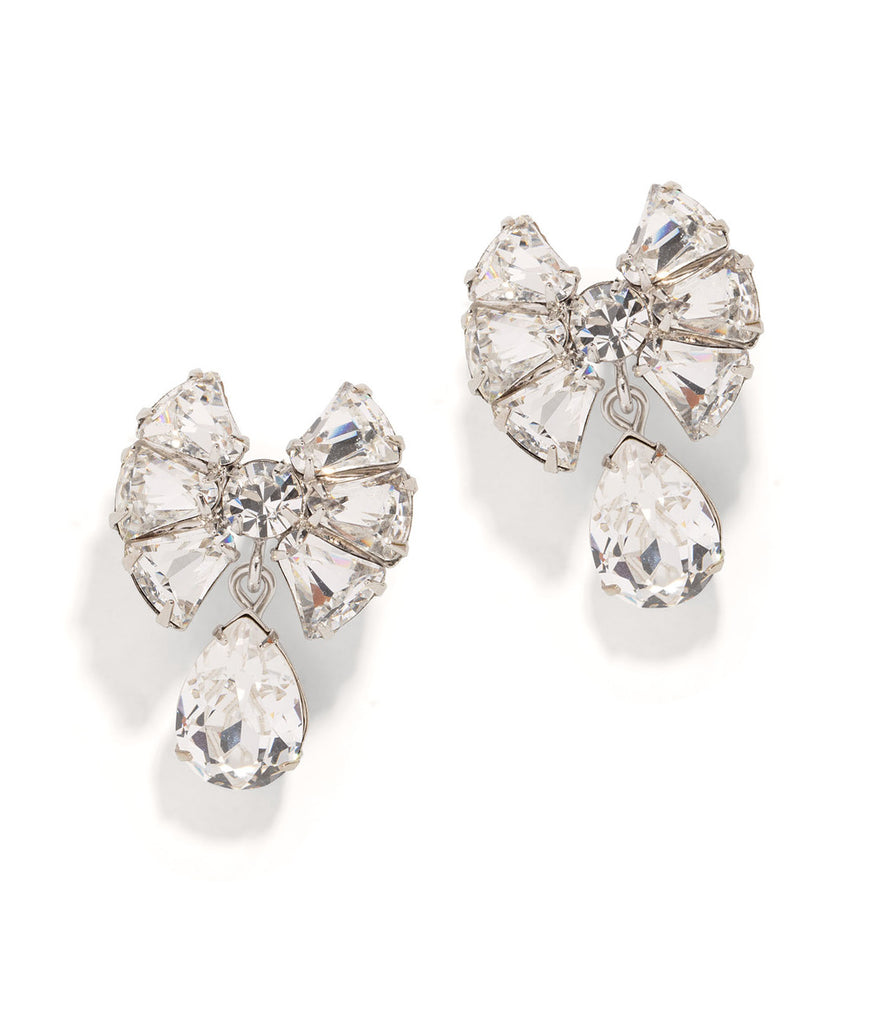 Swarovski Lifelong Bow stud earrings Bow, White, Rhodium plated -5627345  New | eBay