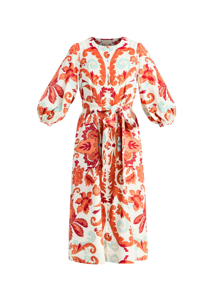 Suzanna Midi Dress in Rossa Waltz