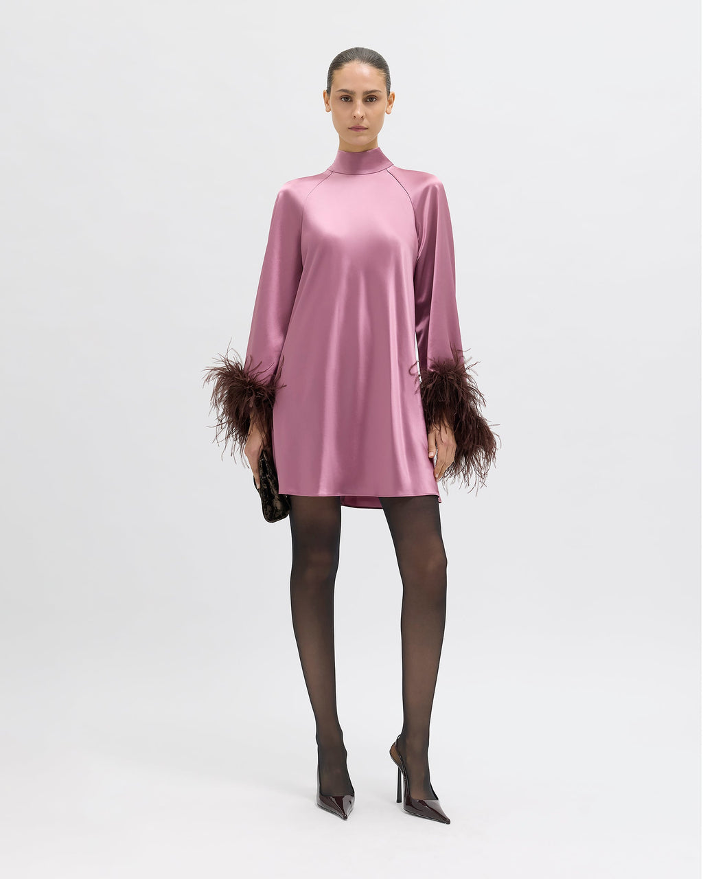 Sylvie Dress in Rosewater/Chocolate