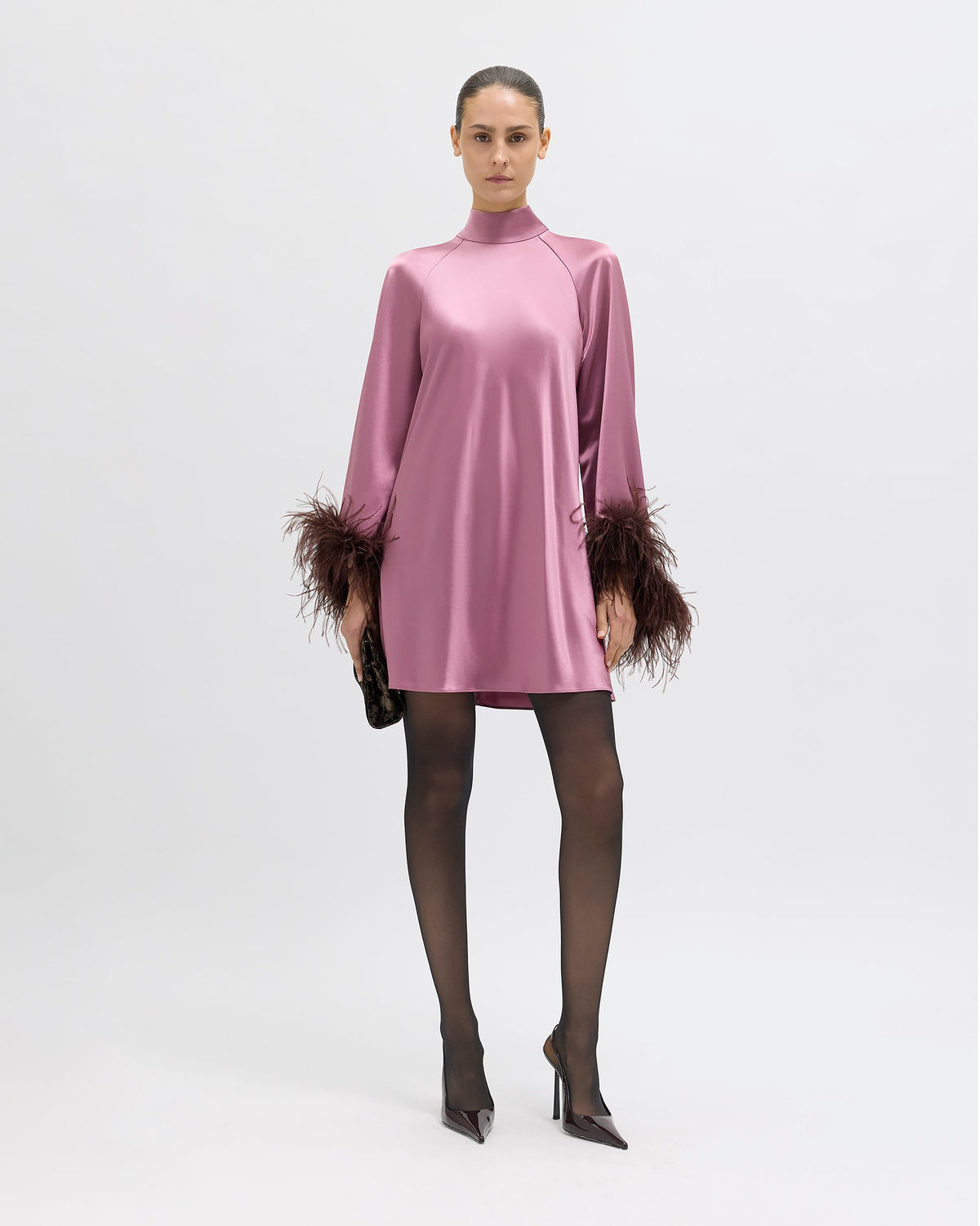 Sylvie Dress in Rosewater/Chocolate