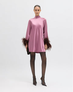 Sylvie Dress in Rosewater/Chocolate