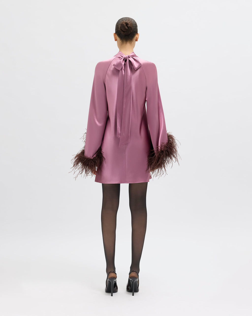 Sylvie Dress in Rosewater/Chocolate
