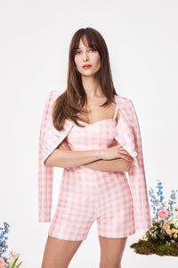 The Bea Jacket in Pink & White