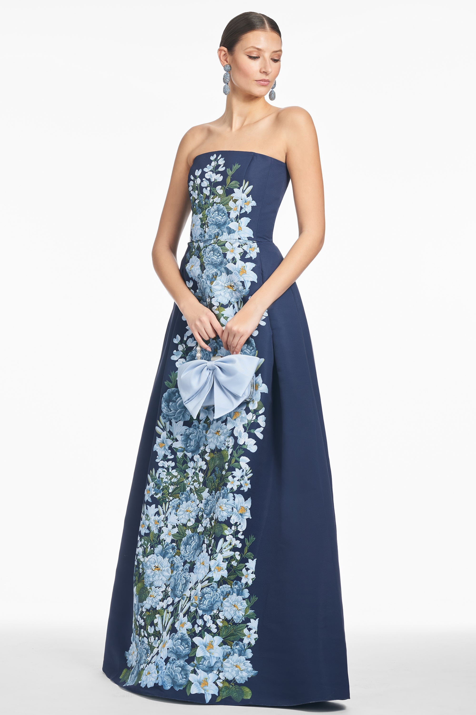 Larisa Gown in Navy Cascade