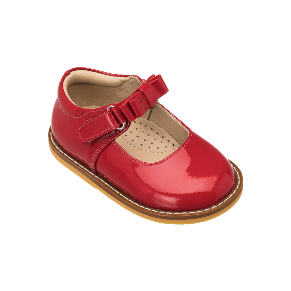 Toddler Mary Jane with Bow in Red