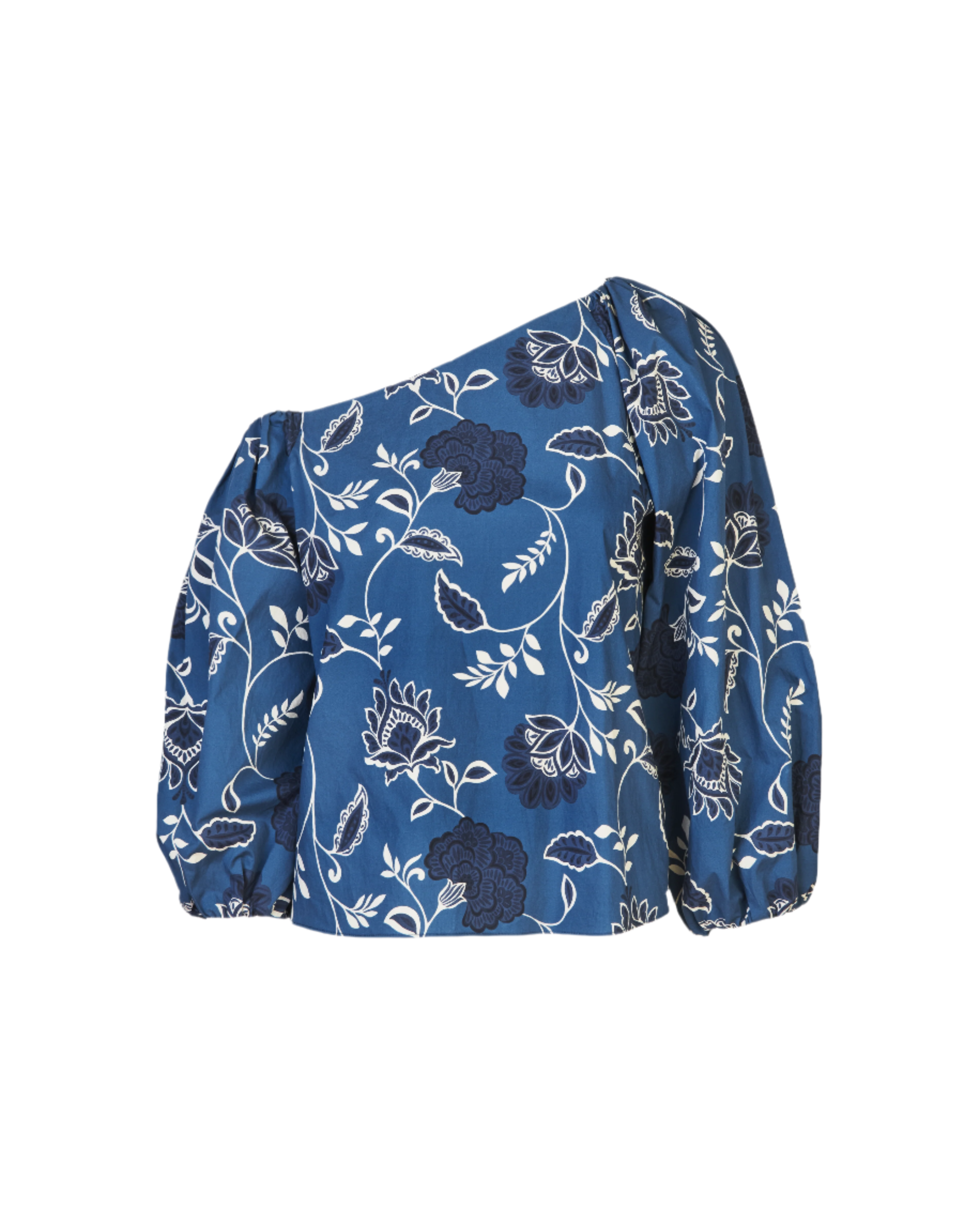 Tabitha Top in French Blue & Cream