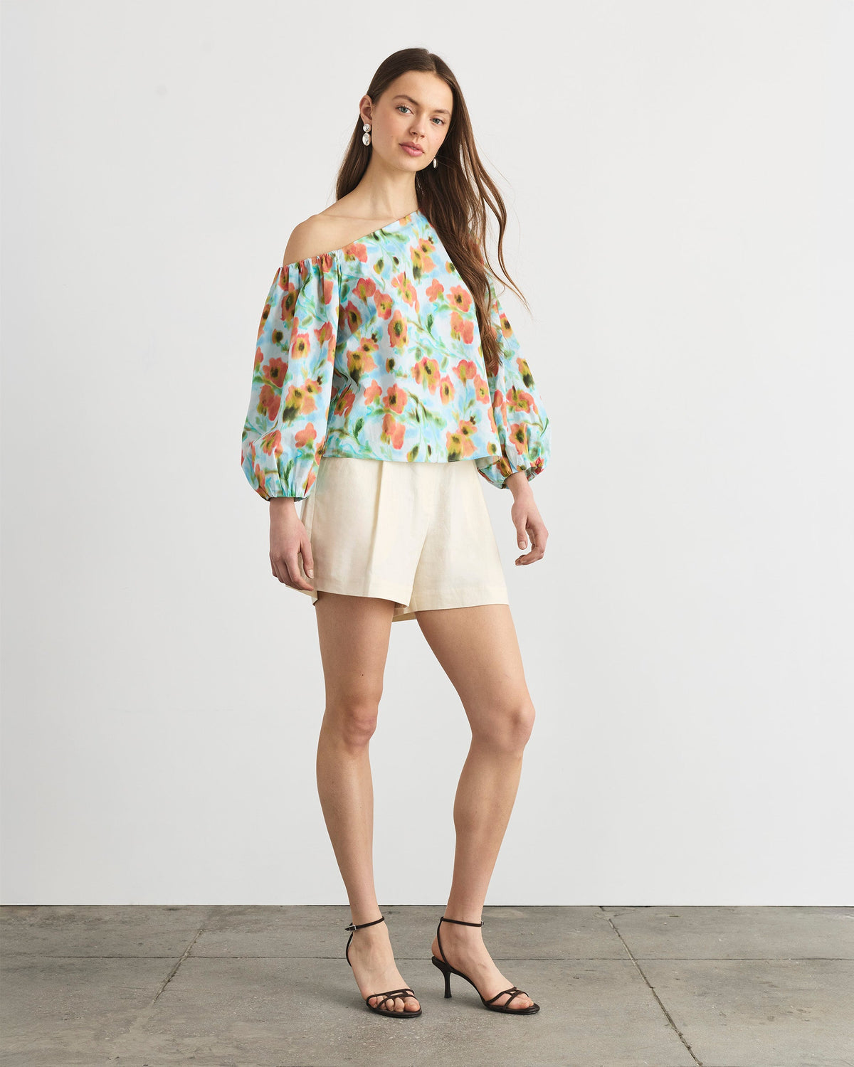 Tabitha Top in Powder Blue Multi