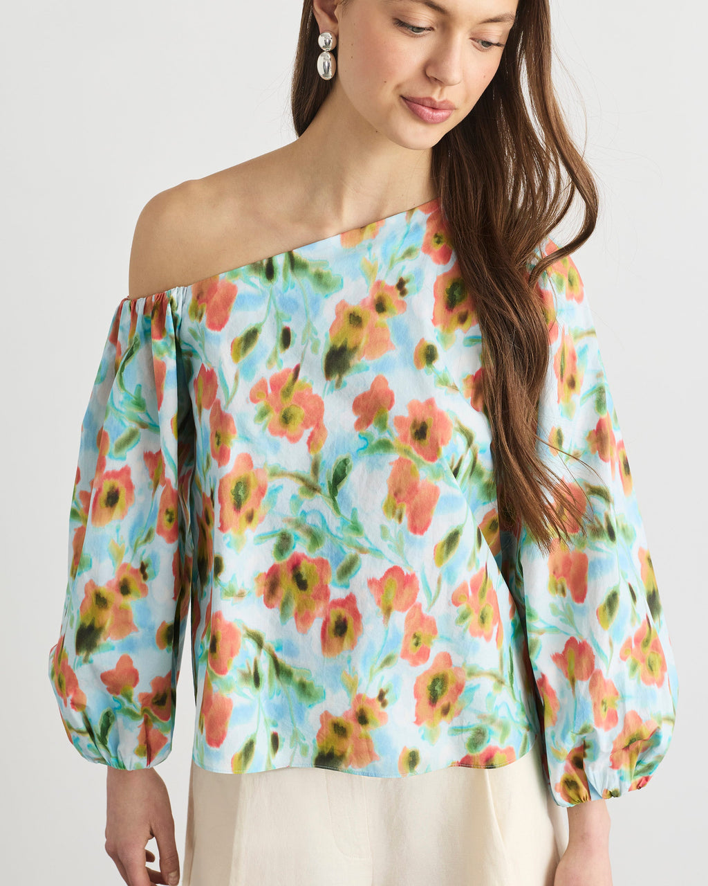 Tabitha Top in Powder Blue Multi