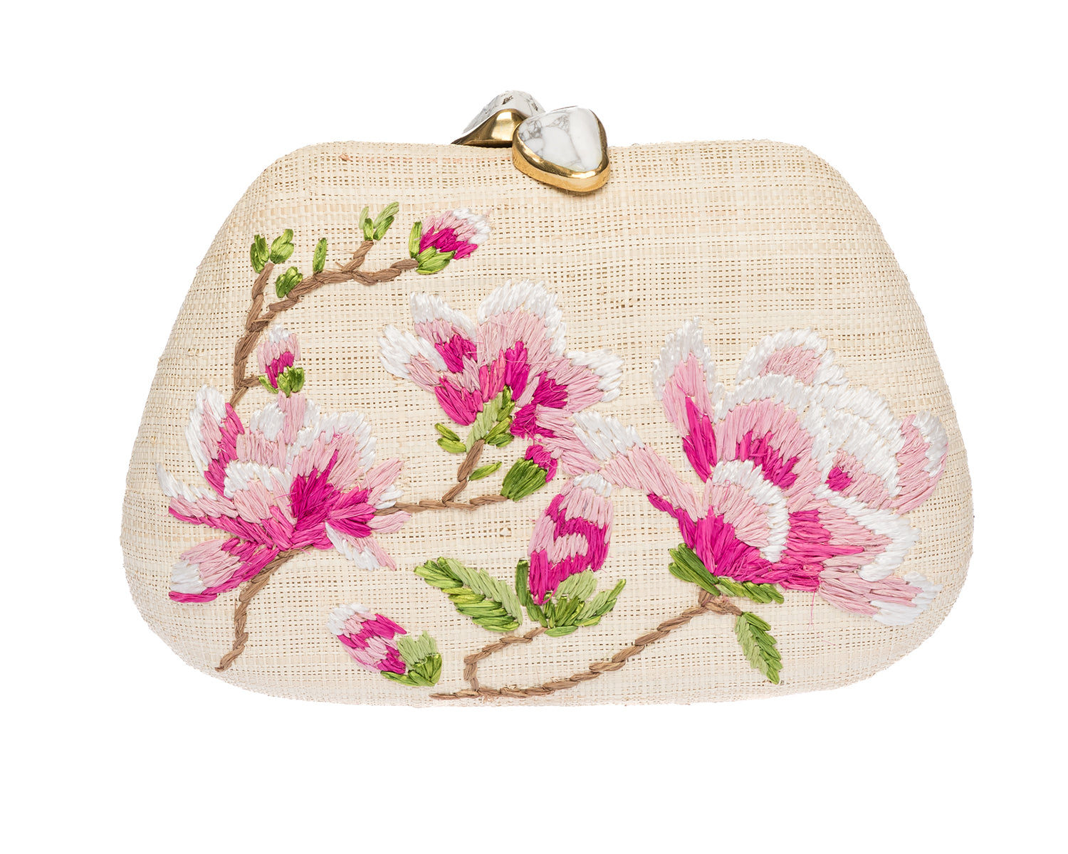 Tamu Clutch in Natural/Pink